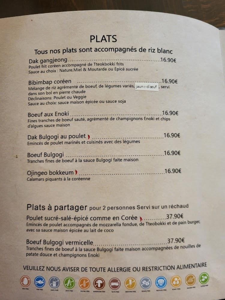 Restaurant Seoul - Menu Image 1